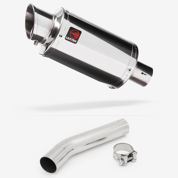 Lextek Stainless Steel YP4 Stubby Exhaust 200mm with Link Pipe for Honda CB1300 (03-14)