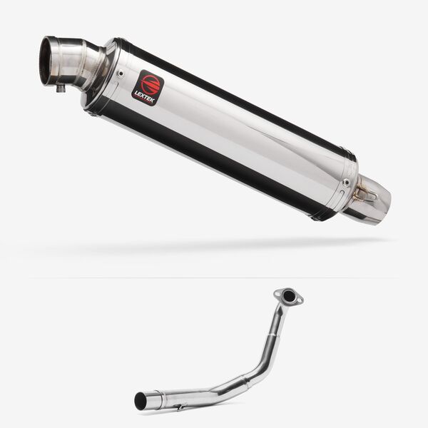 Lextek Stainless Steel RR4 Round Exhaust System 400mm for Lexmoto FMX 125