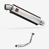 Lextek Stainless Steel RR4 Round Exhaust System 400mm for GY6 125cc (Excluding 10inch wheel)