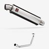 Lextek Stainless Steel RR4 Round Exhaust System 400mm for Honda SES 125-4 (05-15)