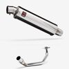 Lextek Stainless Steel RR4 Round Exhaust System 400mm for Yamaha NXC 125 CYGNUS (04-12)