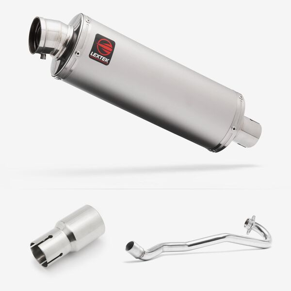 Lextek Stainless Steel OP1 Matt Exhaust System 350mm for Lexmoto Adrenaline (EFI) 125