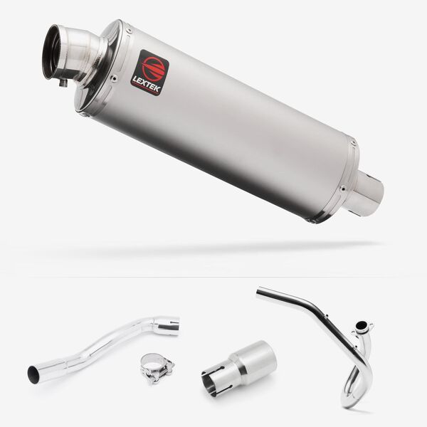 Lextek Stainless Steel OP1 Matt Exhaust System 350mm for Pulse XF250GY (06-15)