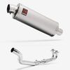 Lextek Matt Stainless Steel OP1 350mm Exhaust System for Yamaha T-Max 500 (01-11)