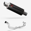 Lextek Carbon Fibre GP8C GP Stubby Exhaust System 240mm for Yamaha T-Max 500 (02-13)
