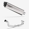 Lextek Stainless Steel RP1 Gloss Oval Exhaust System 400mm for Yamaha T-Max 500 (02-13)