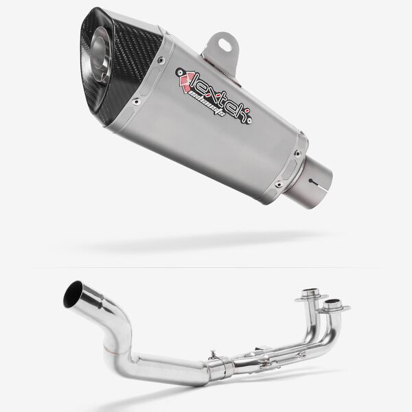 Lextek Stainless Steel XP10 Matt Exhaust System 210mm for Yamaha T-Max 500 (02-13)