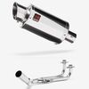 Lextek Stainless Steel YP4 Stubby Exhaust System 200mm for Yamaha T-Max 500/530 (12-17)