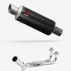 Lextek Carbon Fibre GP8C GP Stubby Exhaust System 240mm for Yamaha T-Max 500/530 (12-17)