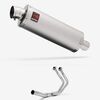 Lextek OP1 Matt S/Steel Exhaust System 350mm High Level for Yamaha MT-07/XSR 700 (14-22)