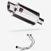 Lextek YP4 S/Steel Stubby Exhaust System 200mm High Level for Yamaha MT-07/XSR 700 (14-22)