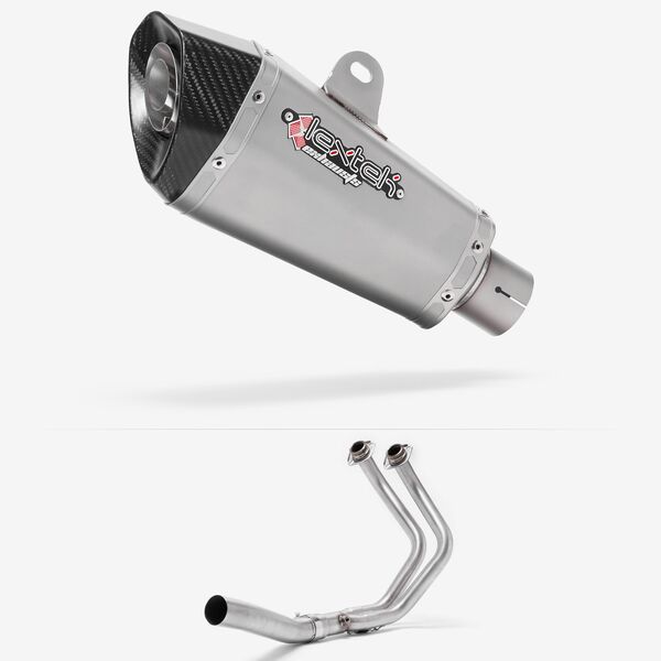 Lextek Stainless Steel XP10 Matt Exhaust System 210mm High Level for Yamaha MT-07/XSR 700 (14-22)
