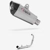 Lextek Stainless Steel XP10 Matt Exhaust System 210mm for Yamaha YZF-R125 / MT-125 (14-18)