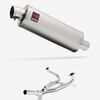 Lextek Stainless Steel OP1 Matt Exhaust System 350mm for BMW R 1200 GS (12-18) R 1200 R RS (14-18)