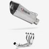 Lextek Stainless Steel XT10 Matt Hexagonal Exhaust 210mm with Link Pipe for BMW S1000RR (10-14)