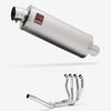 Lextek OP1 Matt S/Steel Exhaust System 350mm for Suzuki GSX 1300 R Hayabusa (99-07)