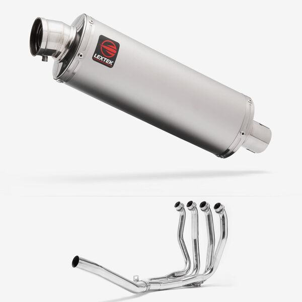 Lextek OP1 Matt S/Steel Exhaust System 350mm for Suzuki GSX 1300 R Hayabusa (99-07)