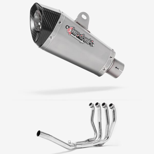 Lextek XP10 Matt S/Steel Exhaust System 210mm for Suzuki GSX 1300 R Hayabusa (99-07)