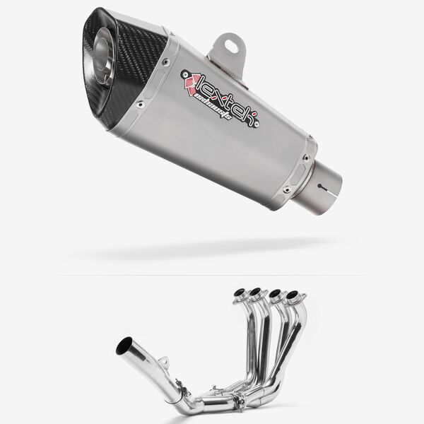 Lextek XP10 Matt S/Steel Exhaust System 210mm for Yamaha YZF R6 (06-16)