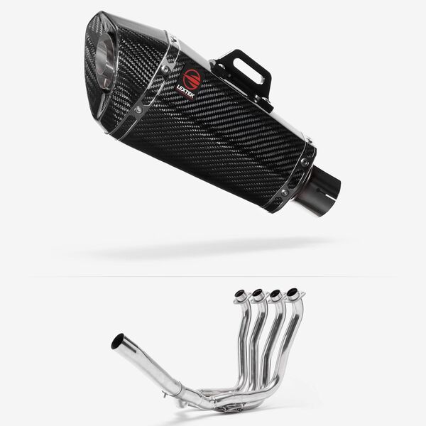 Lextek Carbon Fibre XP8C Exhaust System 210mm for Suzuki GSXR 1000 (01-06)