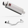 Lextek Stainless Steel OP1 Matt Exhaust System 350mm for Lexmoto Adrenaline (EFI) 125