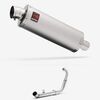 Lextek Stainless Steel OP1 Matt Exhaust System 350mm for Yamaha YZF-R125 / MT-125 (14-18)