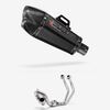 Lextek Carbon Fibre XP13C Exhaust System 210mm Low Level for Yamaha MT-07/XSR 700 (14-24)