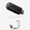Lextek Carbon Fibre CP8C Exhaust System 150mm Low Level for Yamaha MT-07/XSR 700 (14-24)