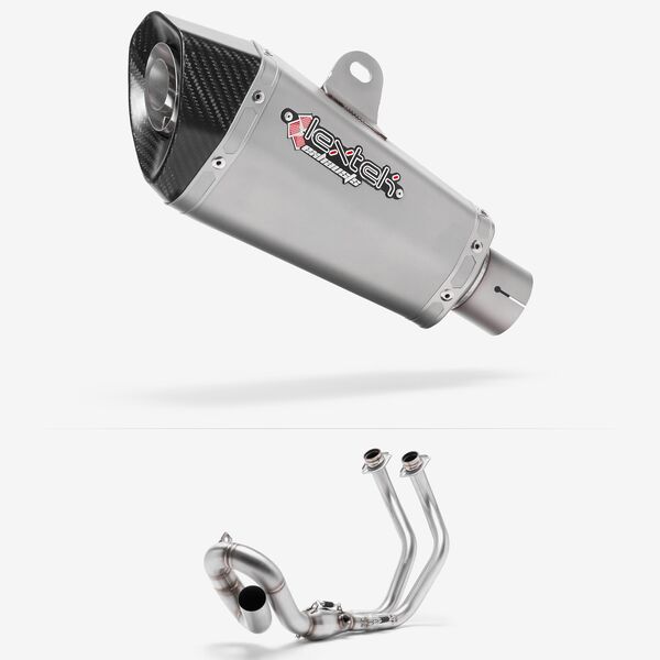 Lextek Stainless Steel XP10 Matt Exhaust System 210mm Low Level for Yamaha MT-07 Tracer (16-24)