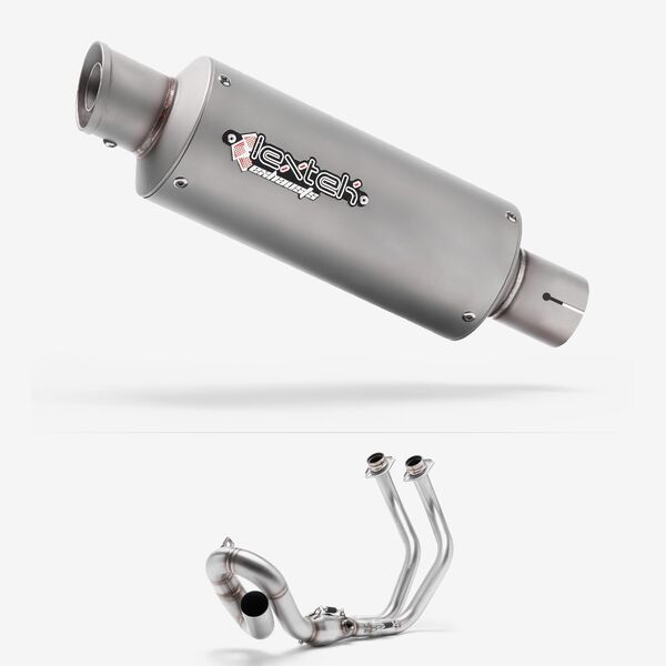 Lextek Stainless Steel GP1 Matt GP Stubby Exhaust System 240mm Low Level