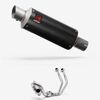 Lextek Carbon Fibre GP8C 240mm Low Level Exhaust System for Yamaha MT-07 Tracer (16-24)