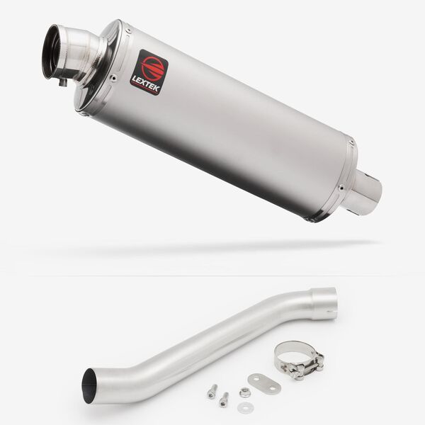Lextek Stainless Steel OP1 Matt Exhaust 350mm with Link Pipes
