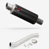 Lextek Carbon Fibre GP8C GP Stubby Exhaust 240mm with Link Pipes