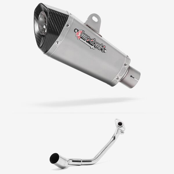 Lextek XP10 Matt S/Steel Exhaust System 210mm for Peugeot Speedfight 3 125 (09-16)