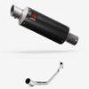 Lextek Carbon Fibre GP8C GP Stubby Exhaust System 240mm for Peugeot Speedfight 3 125 (09-16)