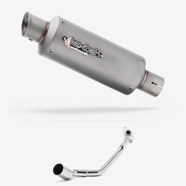 Lextek Stainless Steel GP1 Matt GP Stubby Exhaust System 240mm for Peugeot Speedfight 3 125 (09-16)