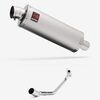 Lextek Stainless Steel OP1 Matt Exhaust System 350mm for Peugeot Speedfight 3 125 (09-16)