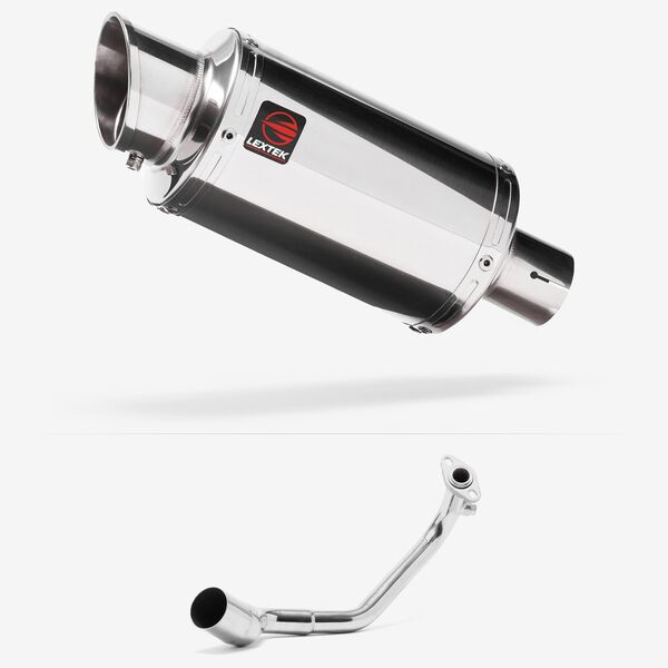 Lextek YP4 S/Steel Stubby Exhaust System 200mm for Peugeot Speedfight 3 125 (09-16)