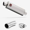 Lextek Stainless Steel OP1 Matt Exhaust 350mm with Link Pipe for Suzuki GSXR 1000 (12-22)