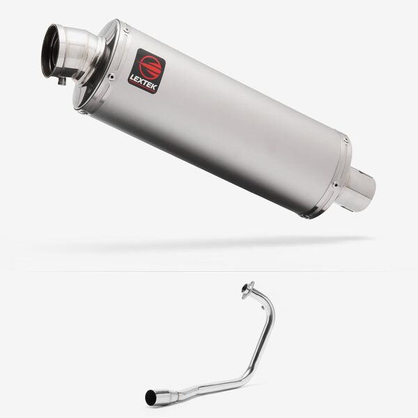 Lextek Stainless Steel OP1 Matt Exhaust System 350mm for Lexmoto Valiant 125