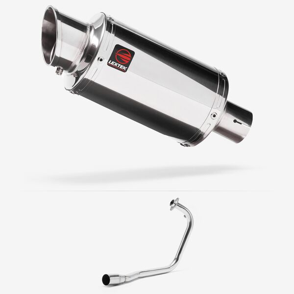 Lextek YP4 S/Steel Stubby Exhaust System 200mm for Lexmoto Valiant 125