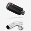 Lextek Carbon Fibre CP8C Exhaust 150mm with Link Pipe for Suzuki GSX-S750 (17-21)