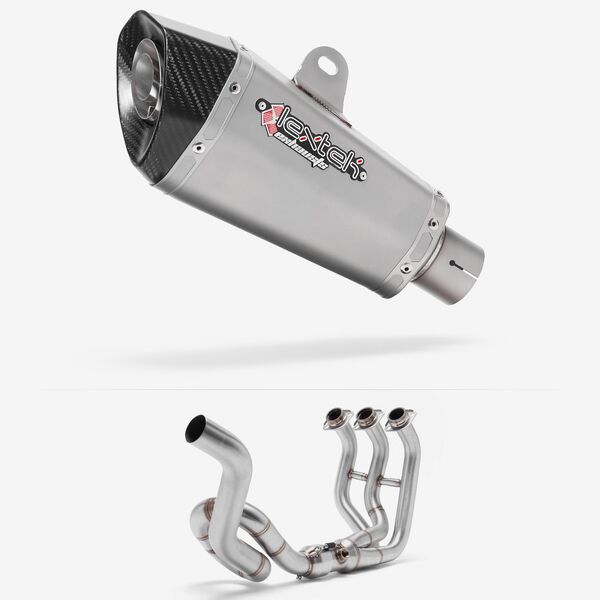 Lextek XP10 Matt S/Steel Exhaust System 210mm High Level for Yamaha MT-09 (13-20)