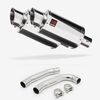 Lextek Stainless Steel YP4 Stubby Exhaust 200mm with Link Pipe for Honda VTR 1000 (97-05)