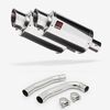 Lextek YP4 S/Steel Stubby Exhaust 200mm with Link Pipe for Honda VTR 1000 (97-05)