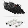 Lextek Carbon Fibre XP8C 210mm Exhaust with Link Pipe for Honda VTR 1000 (97-05)