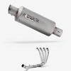 Lextek Stainless Steel GP1 Matt GP Stubby Exhaust System 240mm for Honda CBR650F/CB650F (14-19)