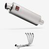 Lextek Stainless Steel OP1 Matt Exhaust System 350mm for Honda CBR650F/CB650F (14-19)