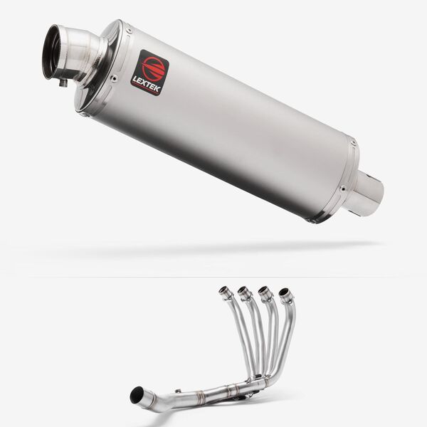 Lextek OP1 Matt S/Steel Exhaust System 350mm for Honda CBR650F/CB650F (14-19)