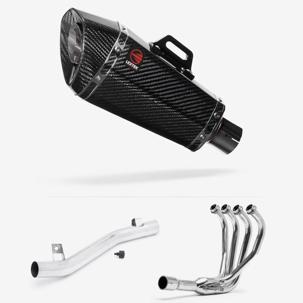 Lextek Carbon Fibre XP8C Exhaust System 210mm for Suzuki GSF 600/650/1200 Bandit (95-06)